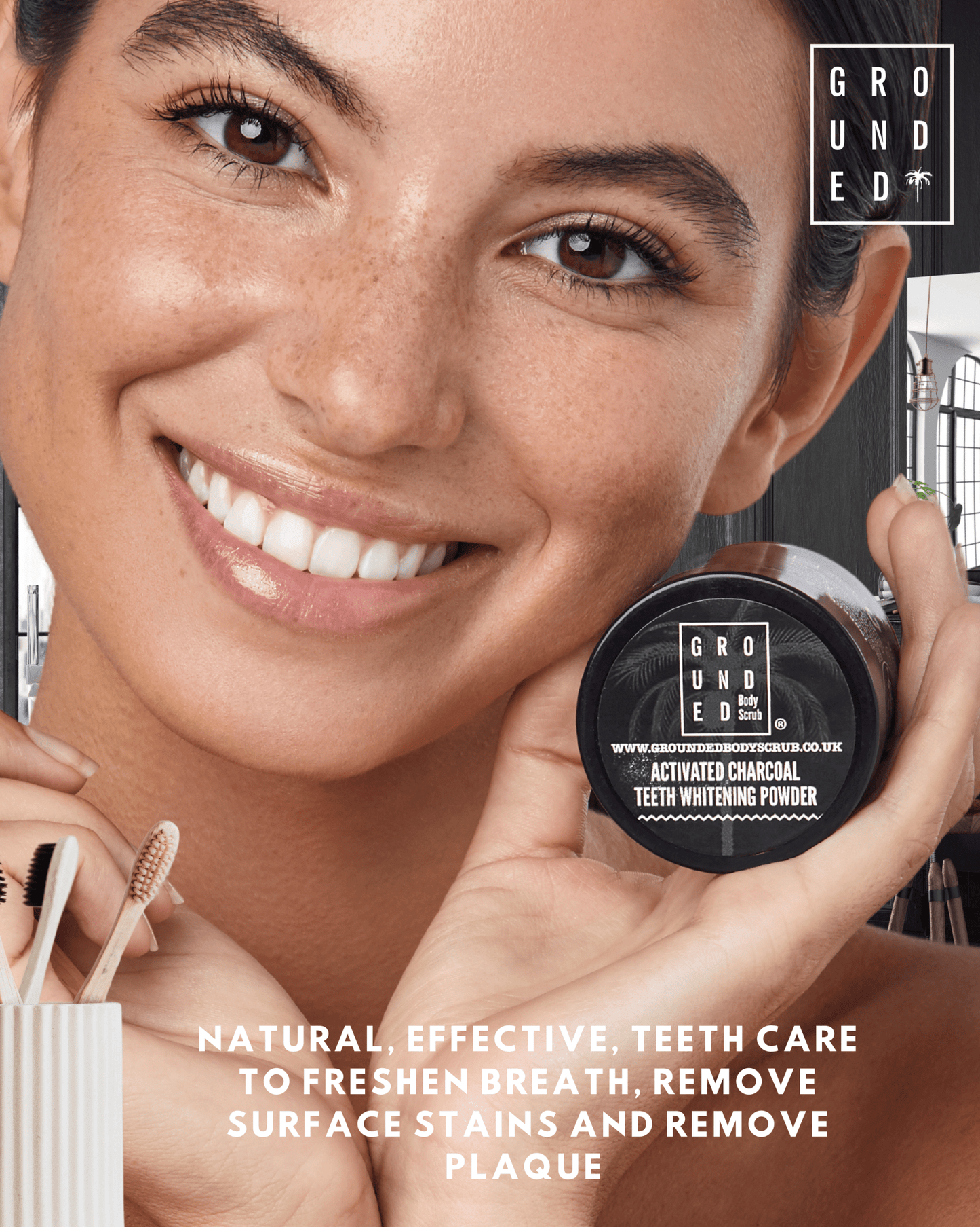 Charcoal Teeth Whitening Powder - Herbalshire Handmade Herbal Products