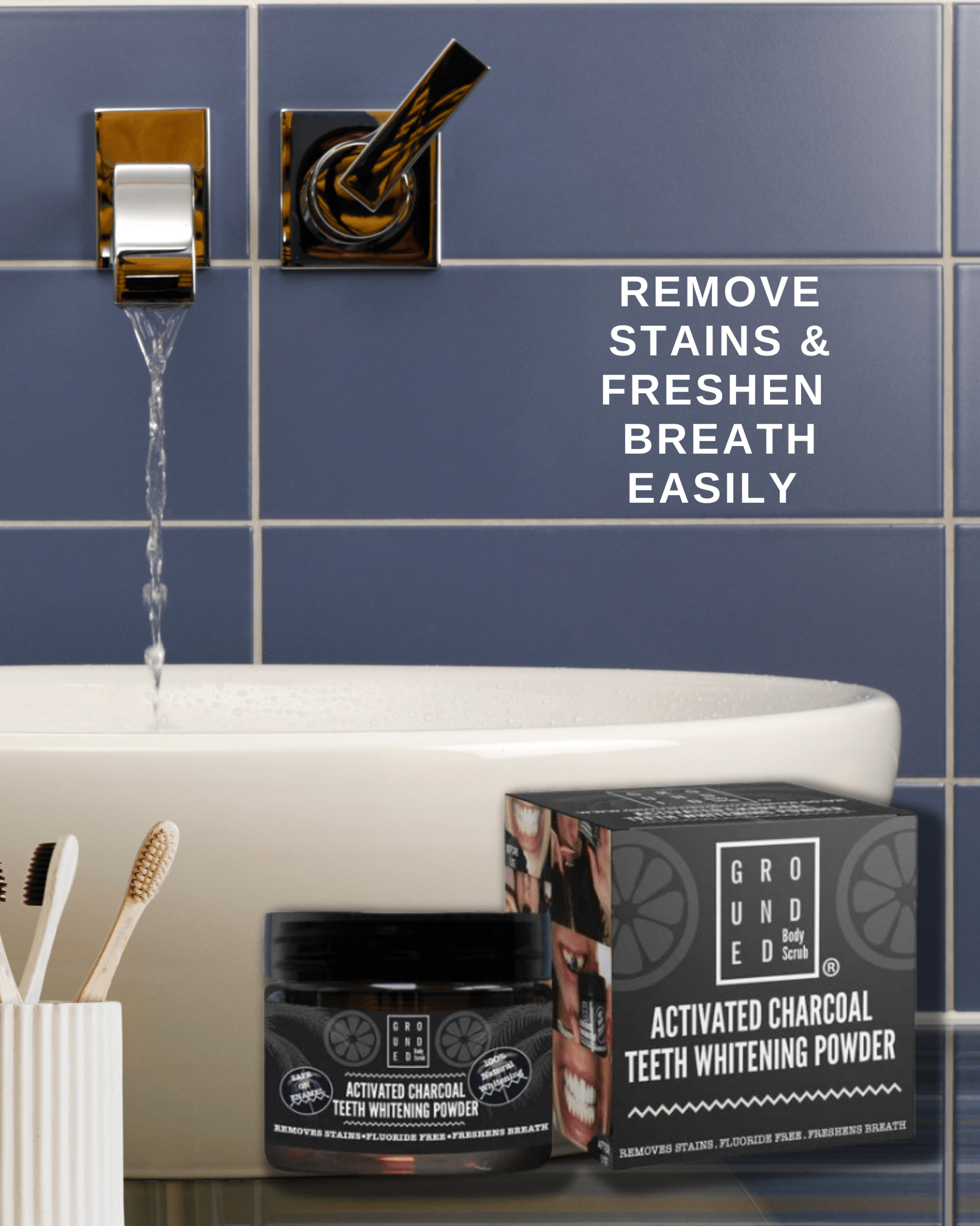 Charcoal Teeth Whitening Powder - Herbalshire Handmade Herbal Products