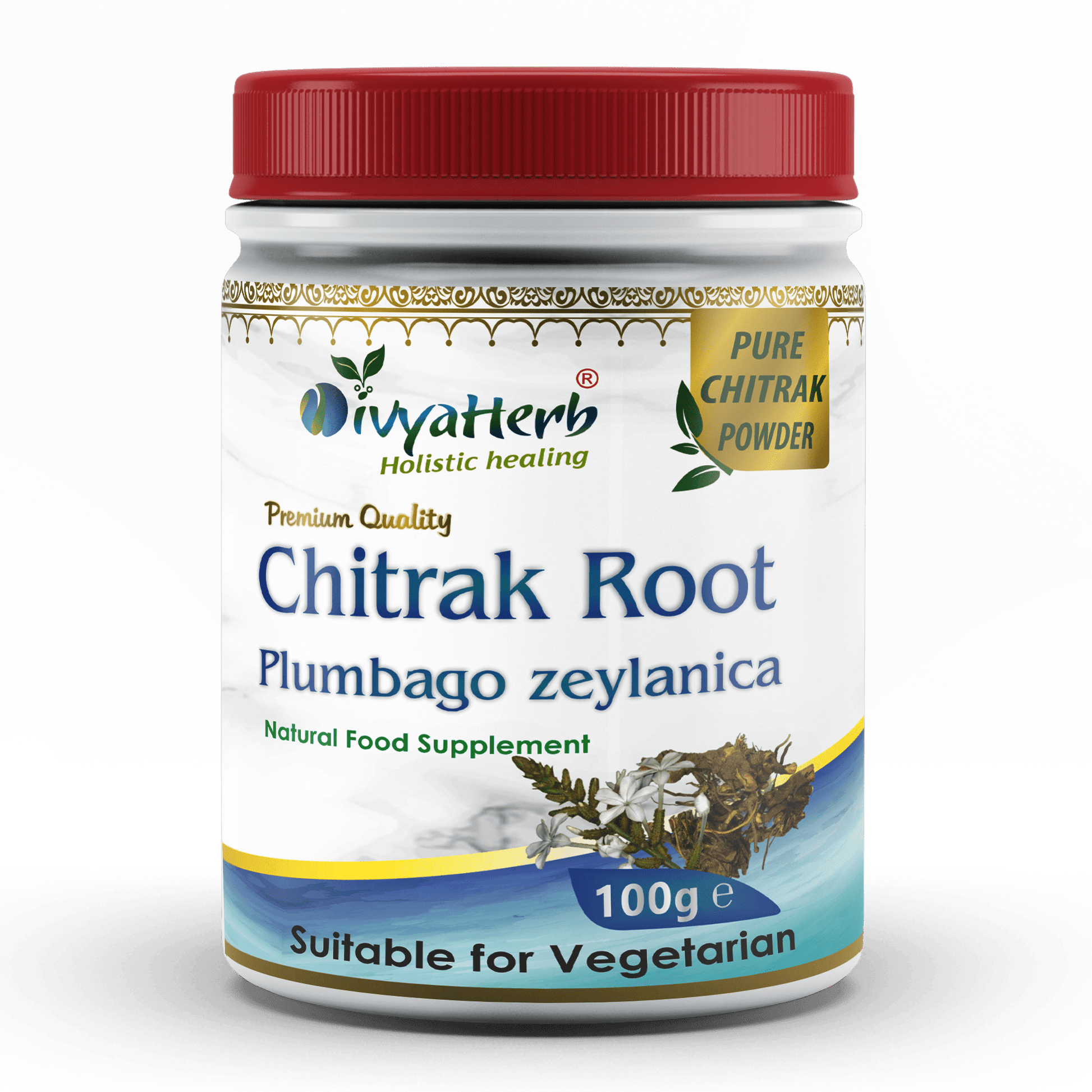 Chitrak Powder (Plumbago zeylanica) - Herbalshire Handmade Herbal Products