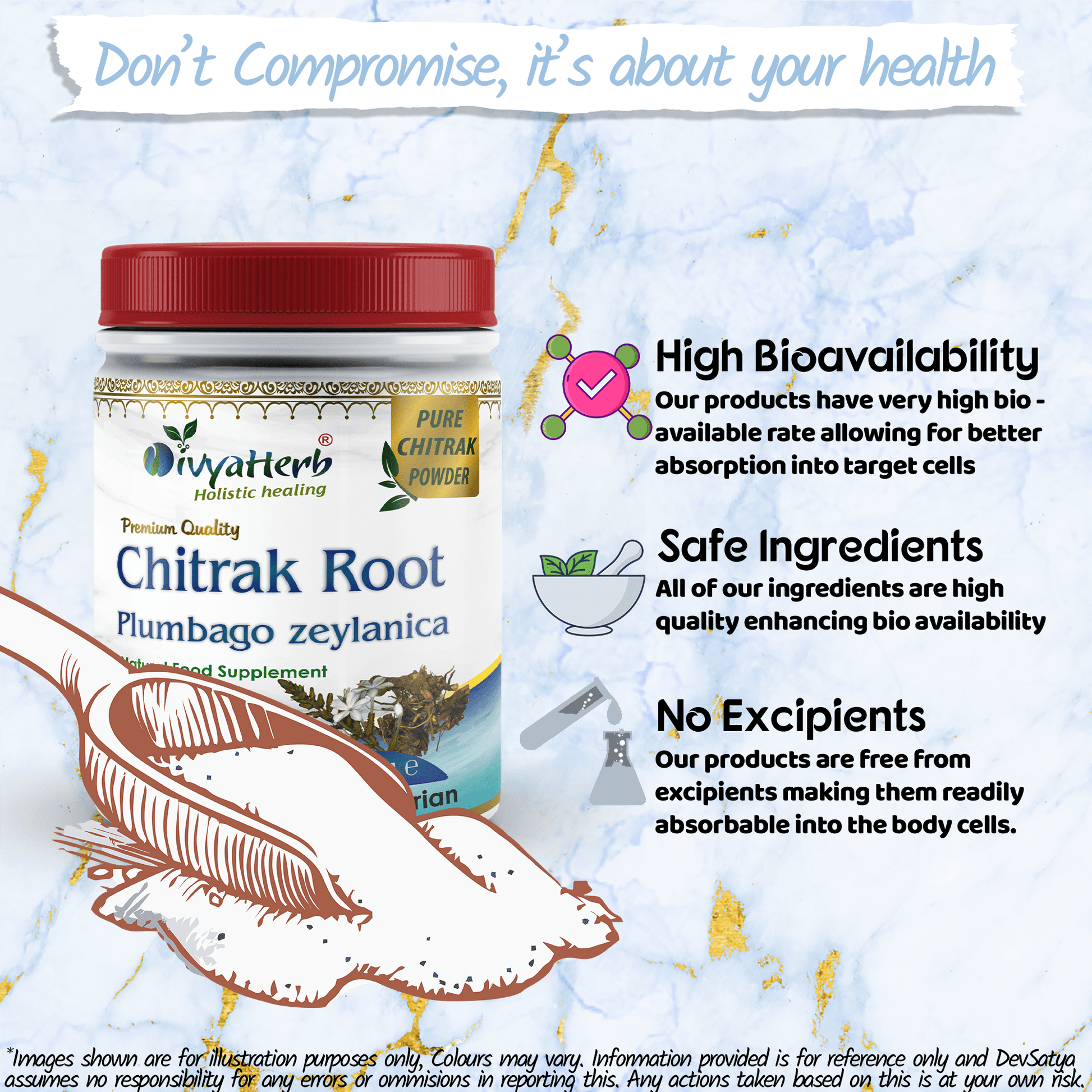 Chitrak Powder (Plumbago zeylanica) - Herbalshire Handmade Herbal Products