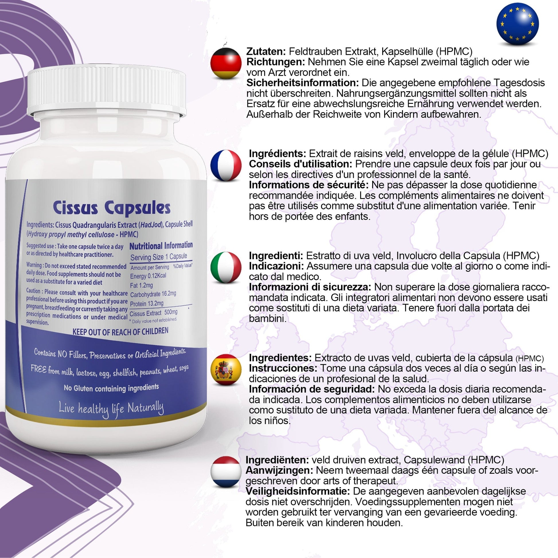 Cissus Quadrangularis (HadJod) Capsule - Herbalshire Handmade Herbal Products