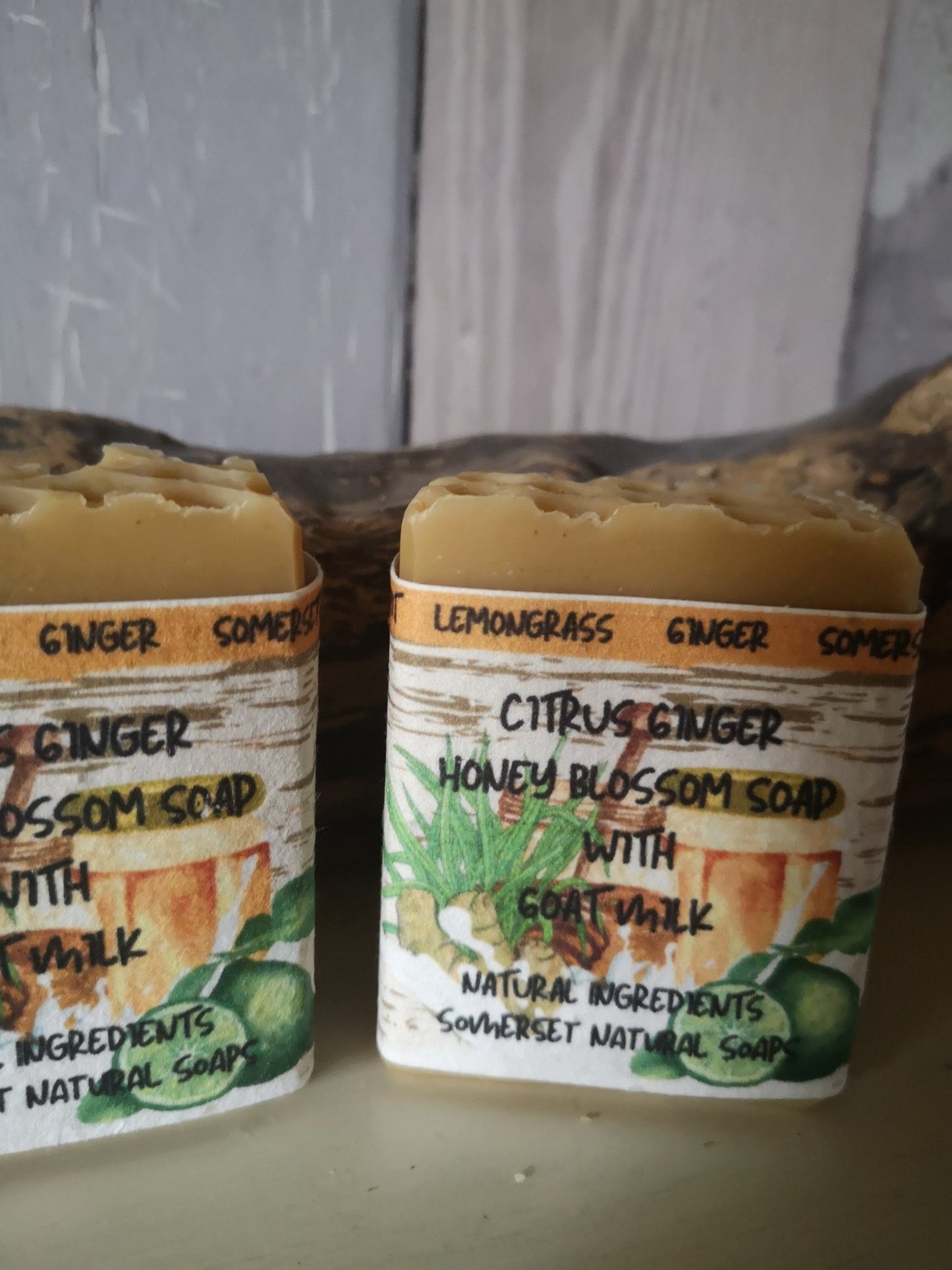 Citrus Ginger Goat Milk & Honey Soap - Herbalshire Handmade Herbal Products