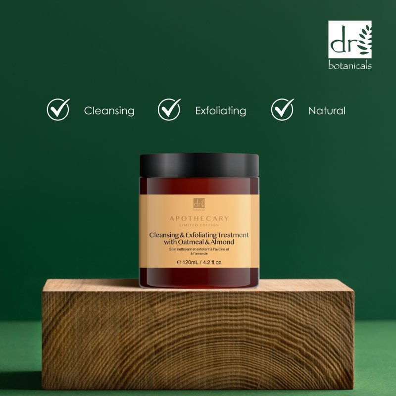 Cleansing & Exfoliating Treatment with Oatmeal & Almond 120ml - Herbalshire Handmade Herbal Products