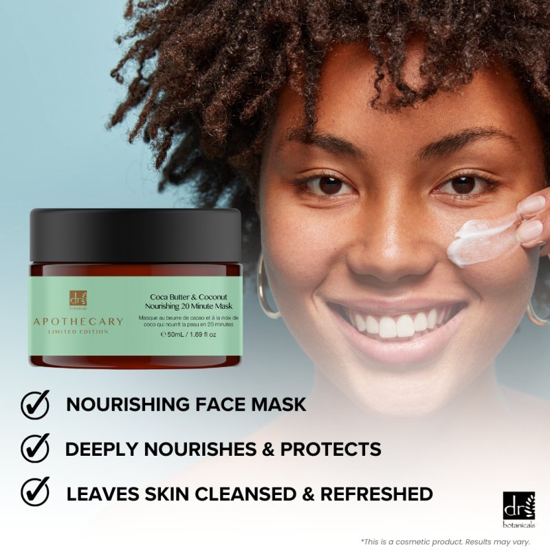 Coca Butter & Coconut Nourishing 20 Minute Mask 50ml - Herbalshire Handmade Herbal Products