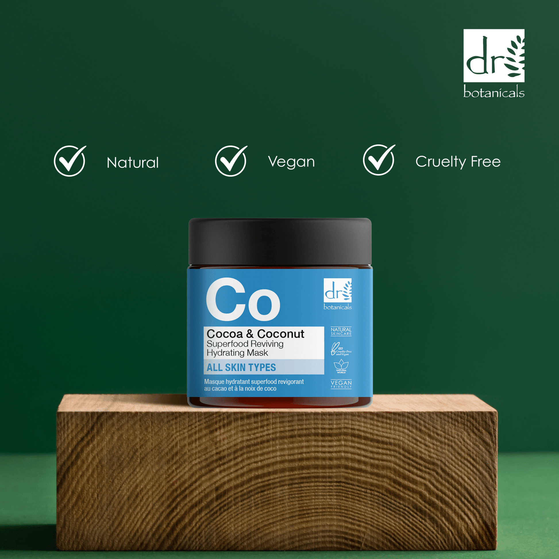Cocoa & Coconut Superfood Reviving Hydrating Mask 60ml - Herbalshire Handmade Herbal Products
