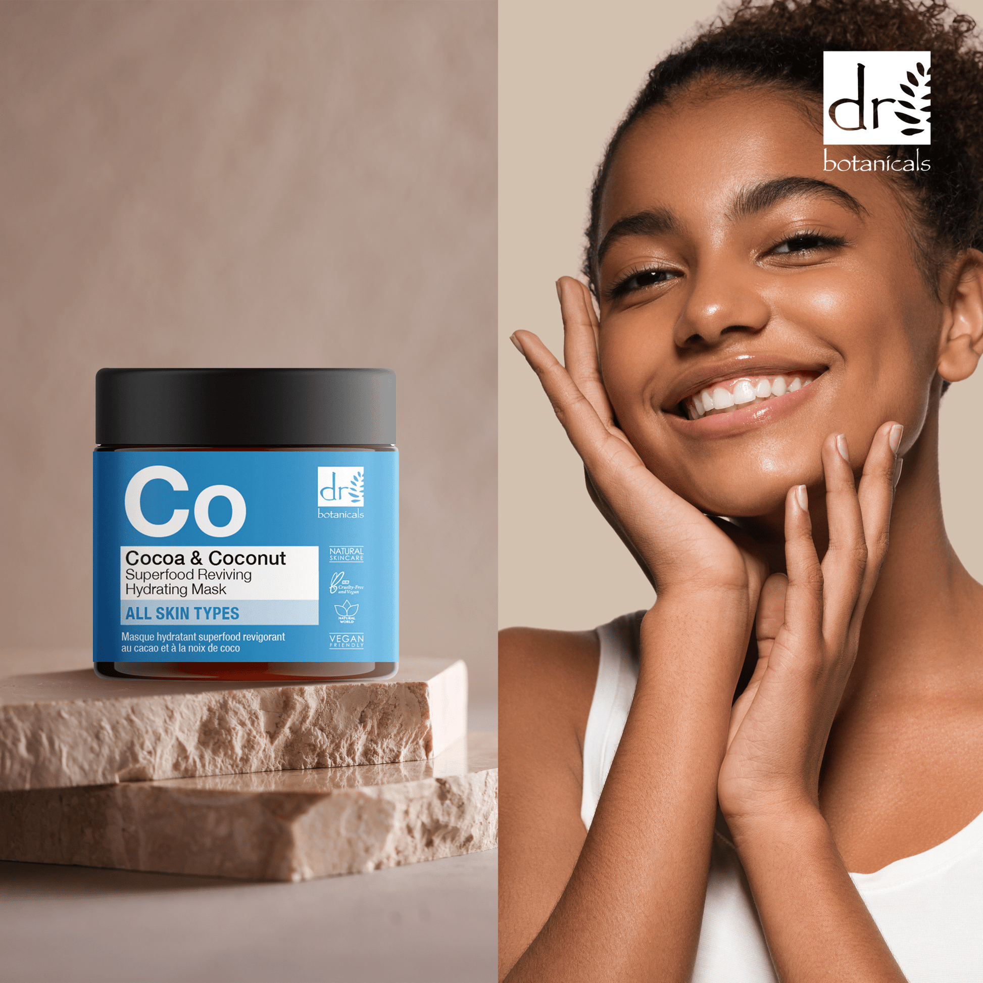 Cocoa & Coconut Superfood Reviving Hydrating Mask 60ml - Herbalshire Handmade Herbal Products