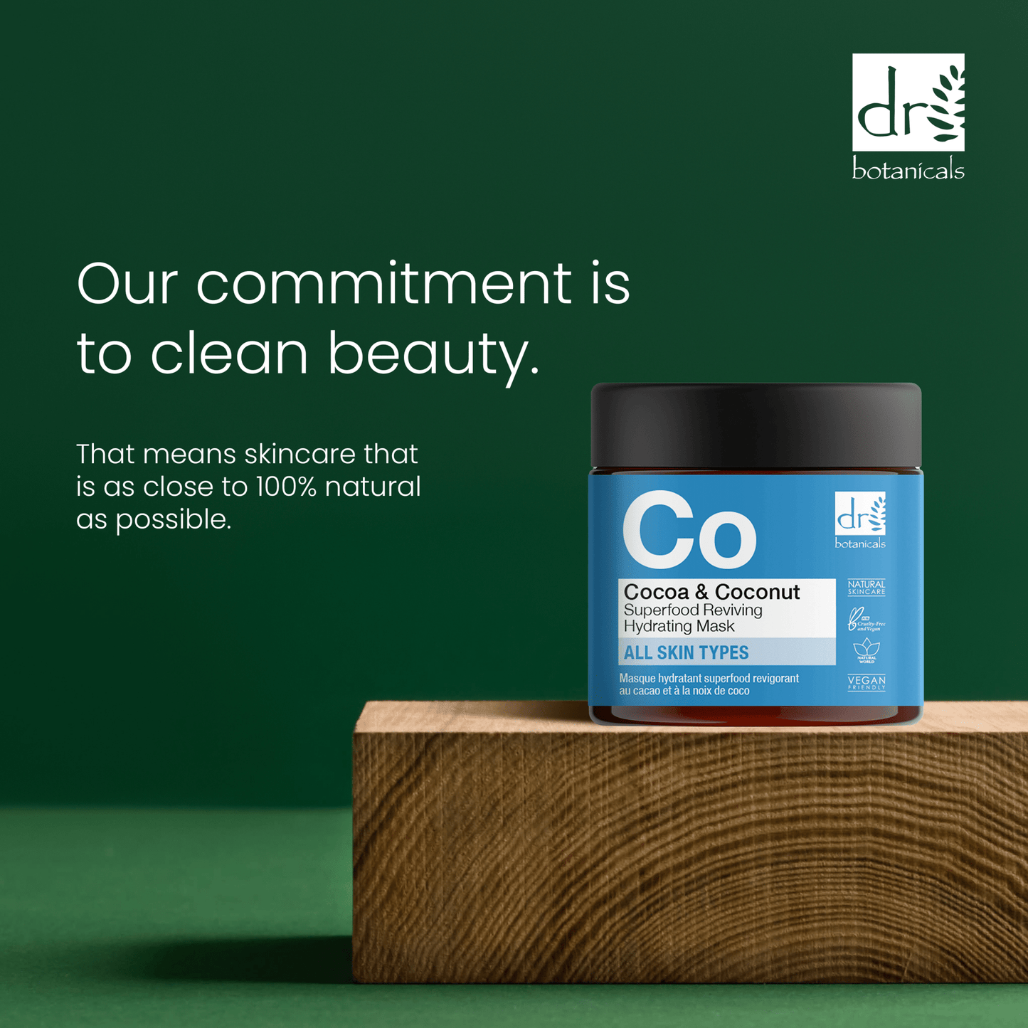 Cocoa & Coconut Superfood Reviving Hydrating Mask 60ml - Herbalshire Handmade Herbal Products