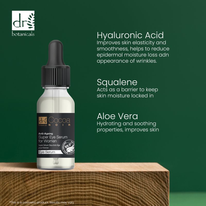 Cocoa Noir Anti - Ageing Super Eye Serum for Women 15ml - Herbalshire Handmade Herbal Products