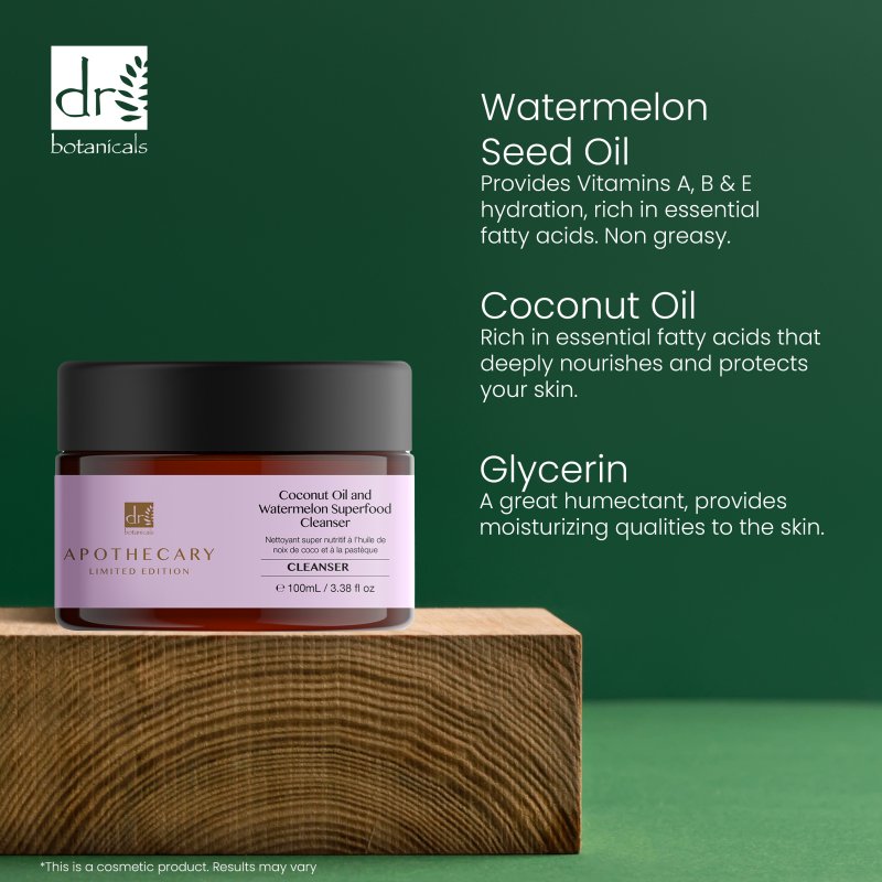Coconut Oil & Watermelon Superfood Cleanser 100ml - Herbalshire Handmade Herbal Products