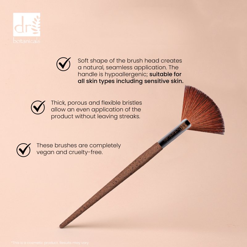 Coffee Ground Fan Brush - Herbalshire Handmade Herbal Products