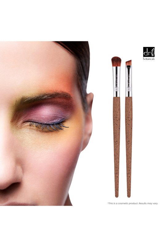 Coffee Ground Set Of 2 Eye Brushes - Herbalshire Handmade Herbal Products