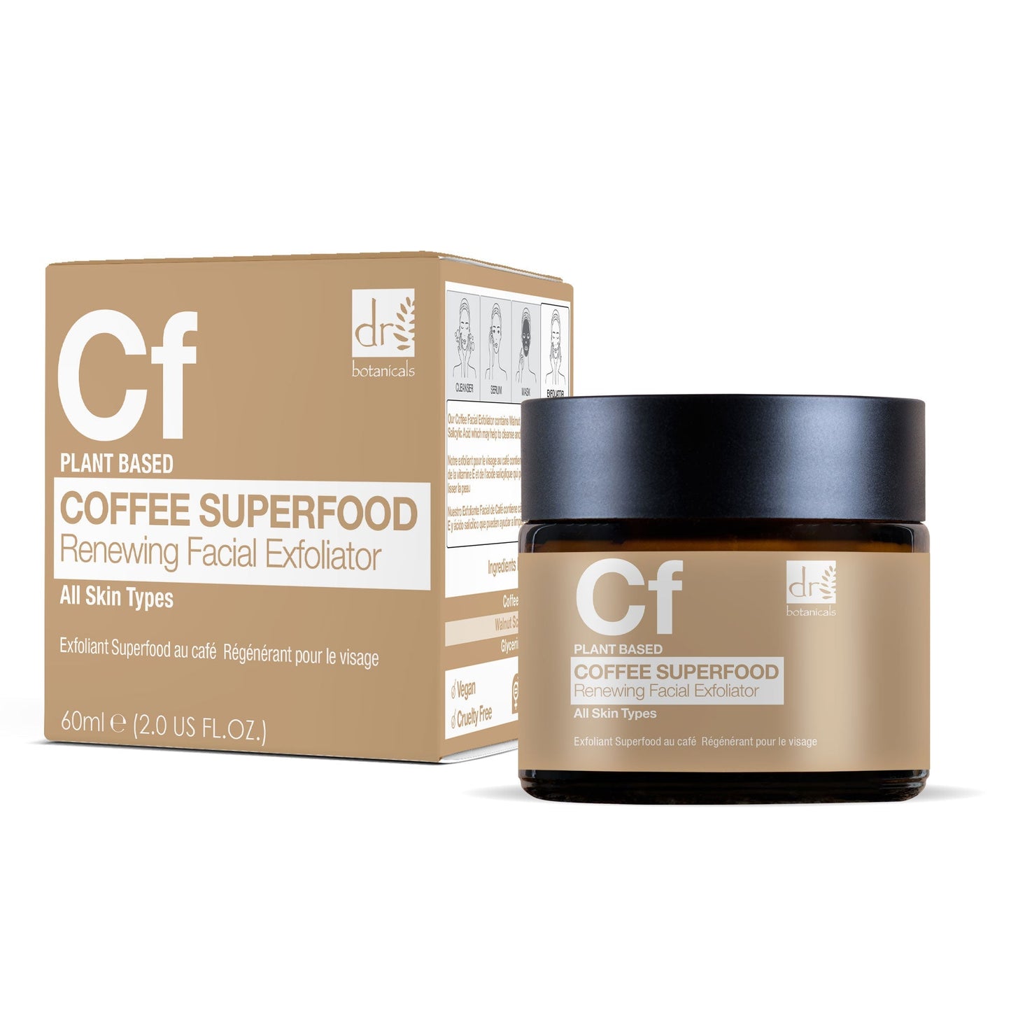 Coffee Superfood Renewing Facial Exfoliator 60ml - Herbalshire Handmade Herbal Products
