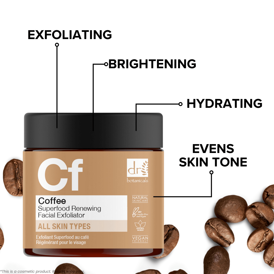 Coffee Superfood Renewing Facial Exfoliator 60ml - Herbalshire Handmade Herbal Products