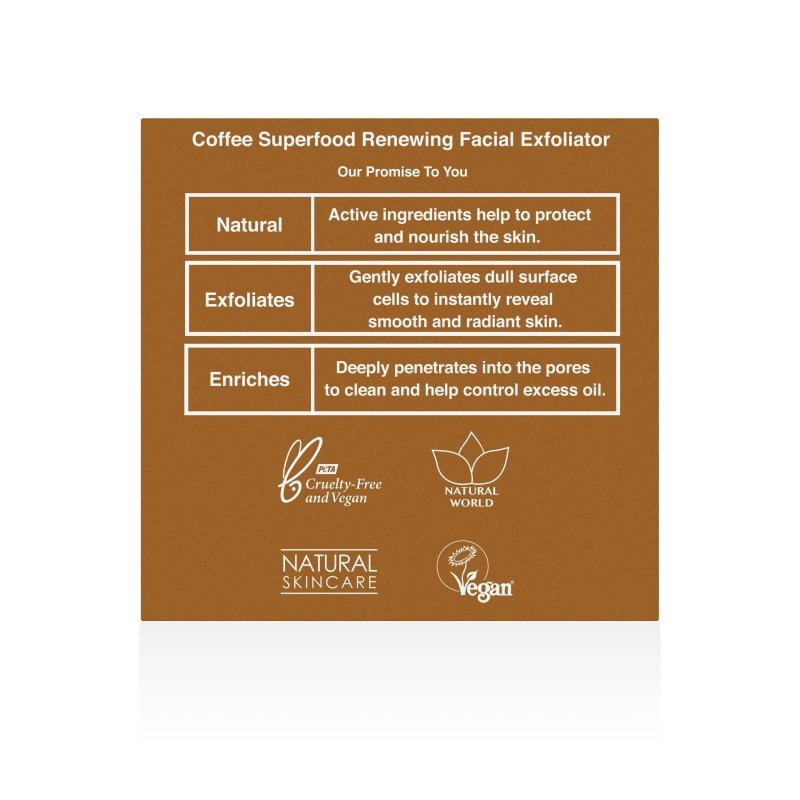 Coffee Superfood Renewing Facial Exfoliator 60ml - Herbalshire Handmade Herbal Products