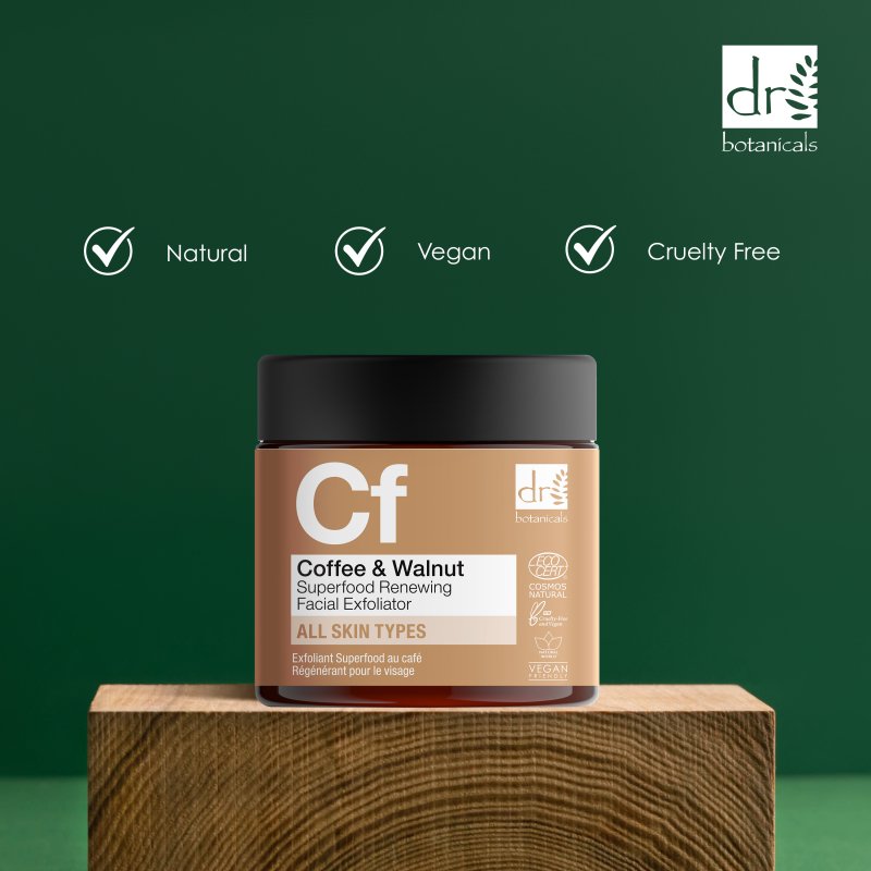 Coffee Superfood Renewing Facial Exfoliator 60ml - Herbalshire Handmade Herbal Products