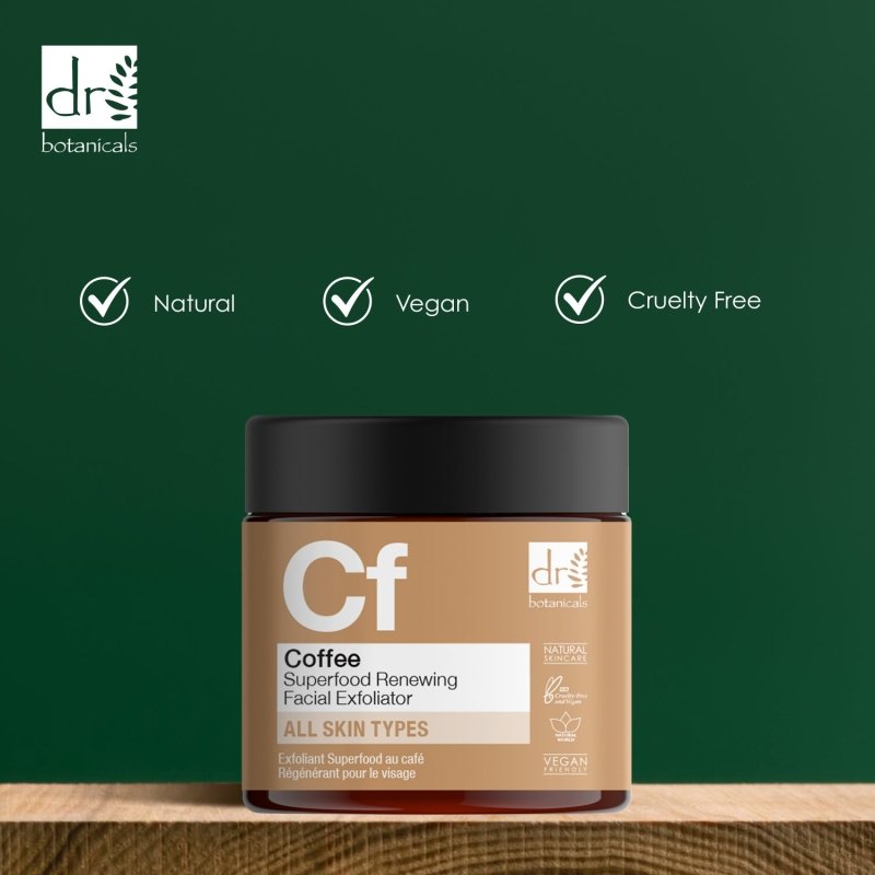 Coffee Superfood Renewing Facial Exfoliator 60ml - Herbalshire Handmade Herbal Products