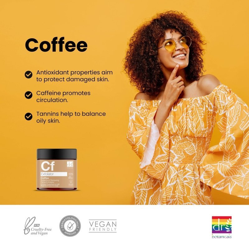 Coffee Superfood Renewing Facial Exfoliator 60ml - Herbalshire Handmade Herbal Products