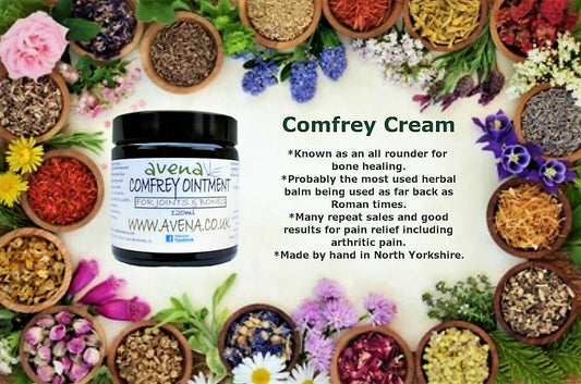 Comfrey Cream Balm Oil Ointment Salve Natural For Joints Pain Free Express Ship - Herbalshire Handmade Herbal Products