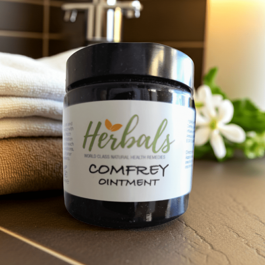 Comfrey Cream & Comfrey Oil – Natural Herbal Balm, Ointment & Skin Oil – Comfrey Leaf, Knitbone – For Joints, Skin, Muscles – Handmade in the UK - Herbalshire Handmade Herbal Products