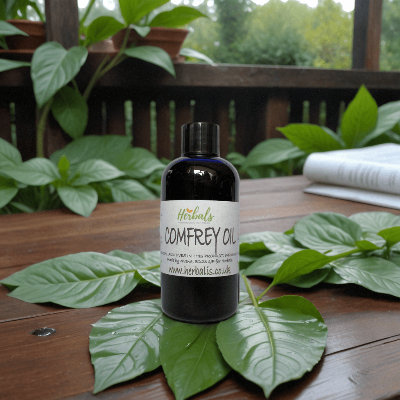 Comfrey Leaf Infused Oil - Natural Relief for Arthritis, Fractures & Sprains - Herbalshire Handmade Herbal Products