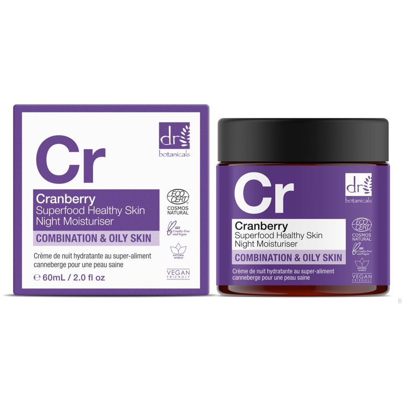 Cranberry Night Moisturiser 60ml - Herbalshire Handmade Herbal Products