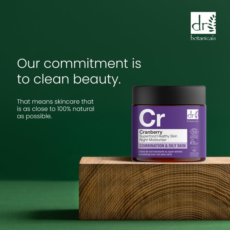 Cranberry Superfood Healthy Skin Night Moisturiser 60ml - Herbalshire Handmade Herbal Products
