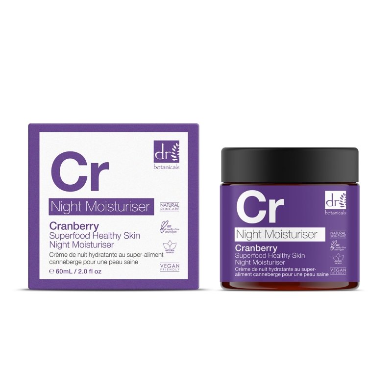 Cranberry Superfood Healthy Skin Night Moisturiser 60ml - Herbalshire Handmade Herbal Products