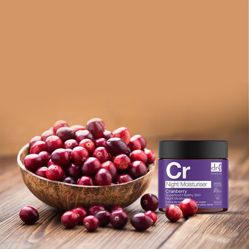 Cranberry Superfood Healthy Skin Night Moisturiser 60ml - Herbalshire Handmade Herbal Products