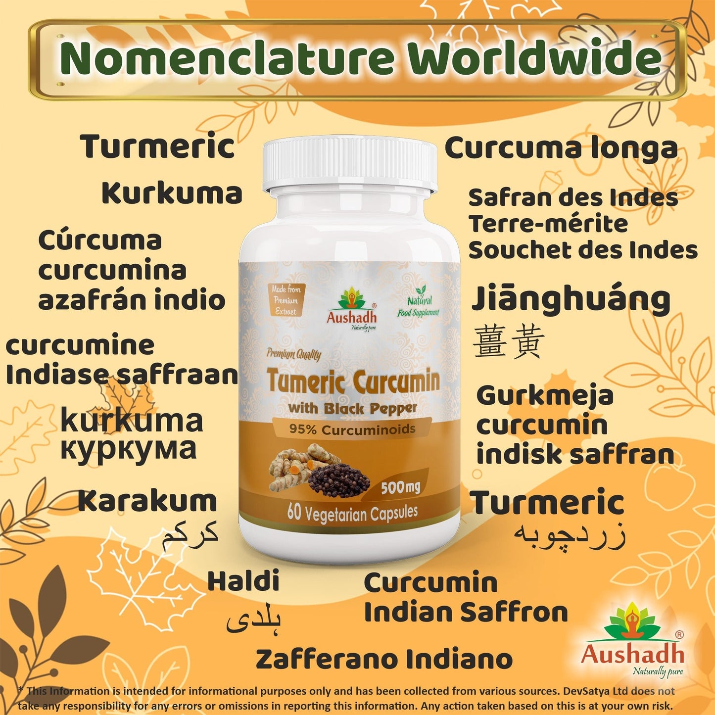 Curcumin (Turmeric) Capsule with Piperine - Herbalshire Handmade Herbal Products