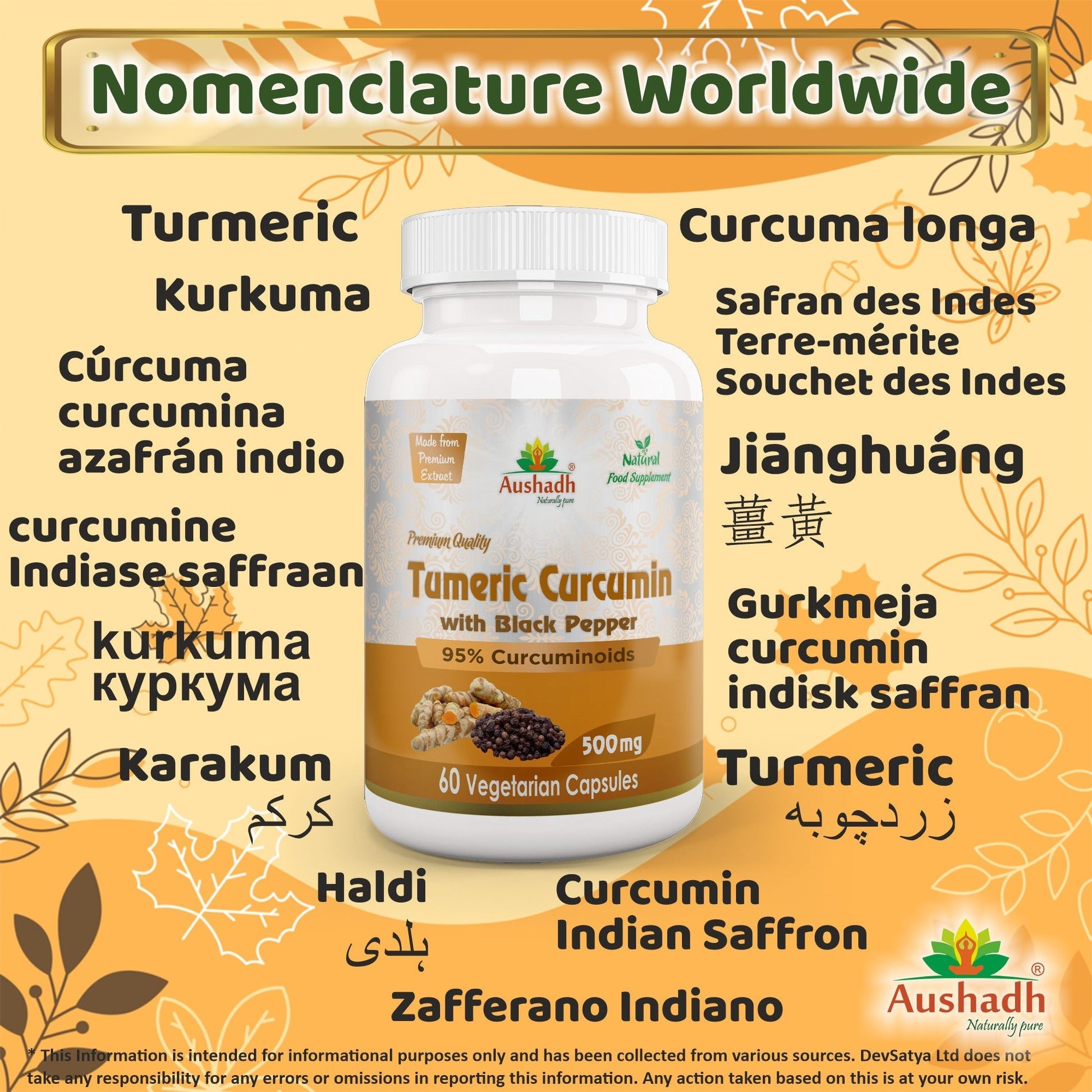 Curcumin (Turmeric) Capsule with Piperine - Herbalshire Handmade Herbal Products