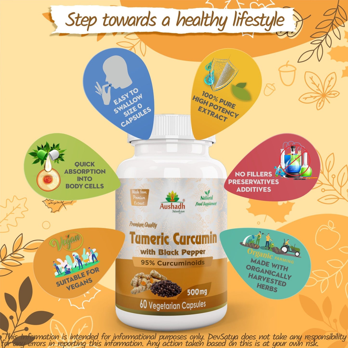 Curcumin (Turmeric) Capsule with Piperine - Herbalshire Handmade Herbal Products