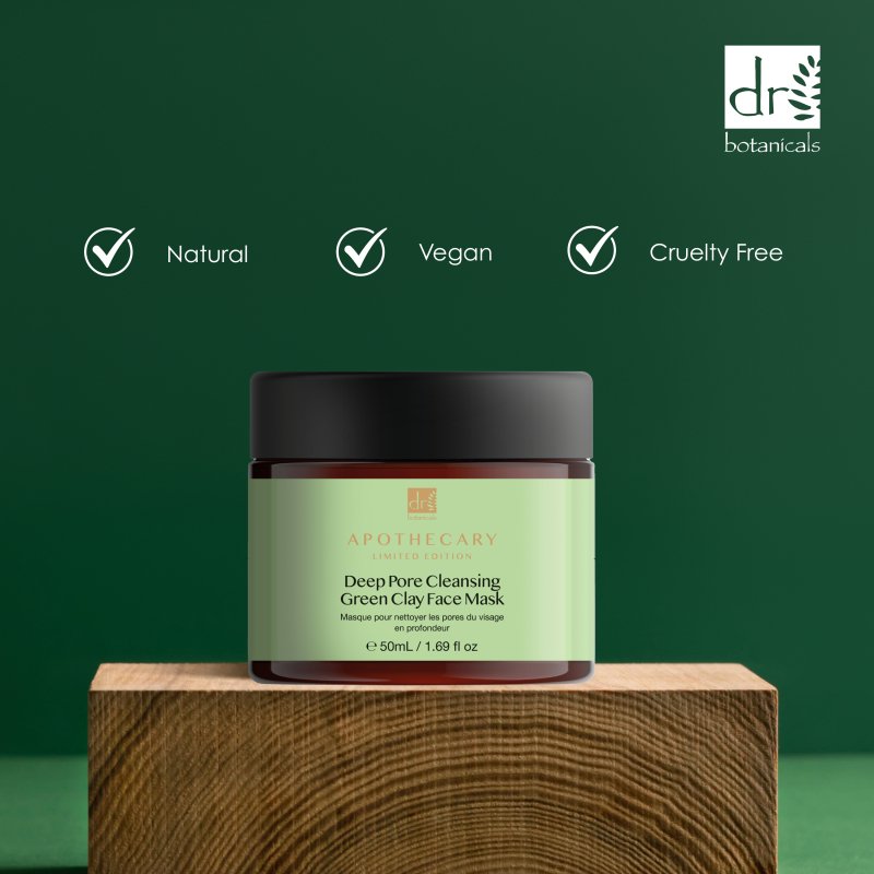 Deep Pore Cleansing Green Clay Face Mask 50ml - Herbalshire Handmade Herbal Products