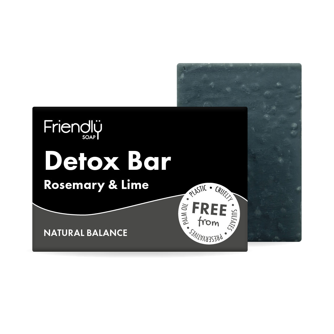 Detox Bar - Activated Charcoal - Rosemary & Lime - Herbalshire Handmade Herbal Products