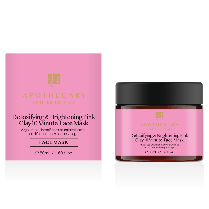Detoxifying & Brightening Pink Clay 10 Minute Face Mask 50ml - Herbalshire Handmade Herbal Products