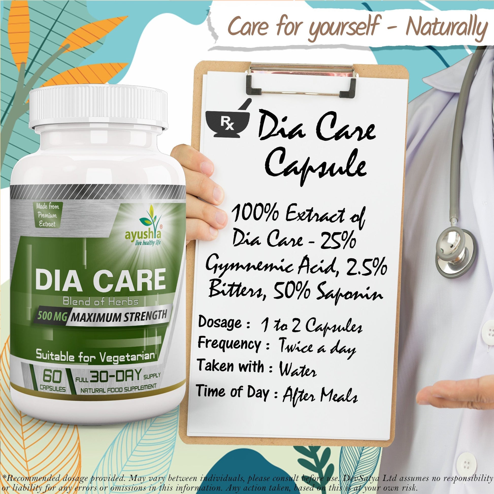 Dia Care Capsule - Herbalshire Handmade Herbal Products