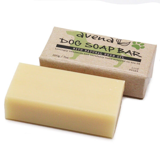 Dog Shampoo Natural Solid Soap Bar Pure Neem Oil Soap 200g Gentle Anti Midges - Herbalshire Handmade Herbal Products