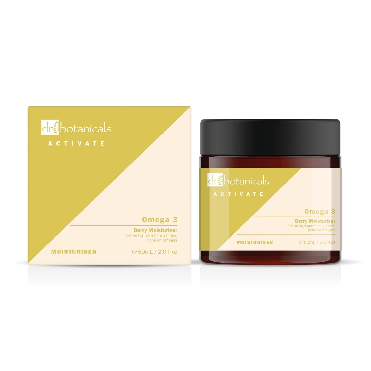 Dr Botanicals Activate Omega 3 Berry Moisturiser 60ml Twin Value Savings Pack - Herbalshire Handmade Herbal Products