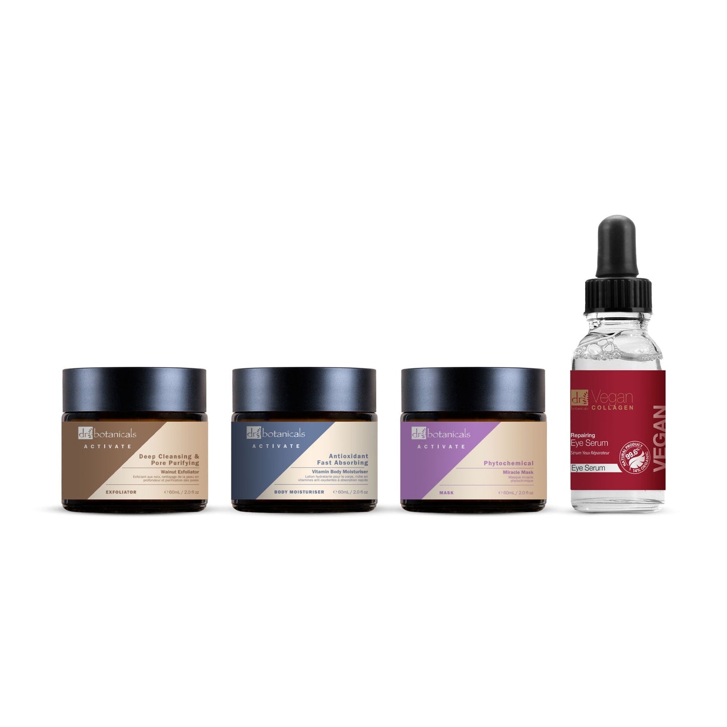 Dr Botanicals Anti - Ageing Activate Radiance Renewal SHORT DATE Kit - Herbalshire Handmade Herbal Products