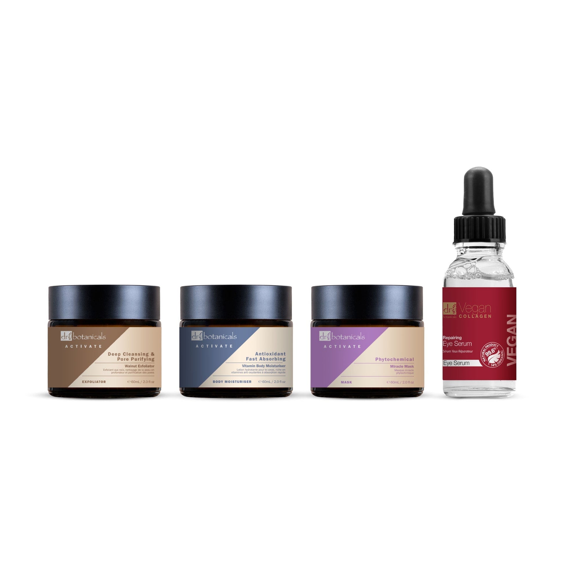 Dr Botanicals Anti - Ageing Activate Radiance Renewal SHORT DATE Kit - Herbalshire Handmade Herbal Products