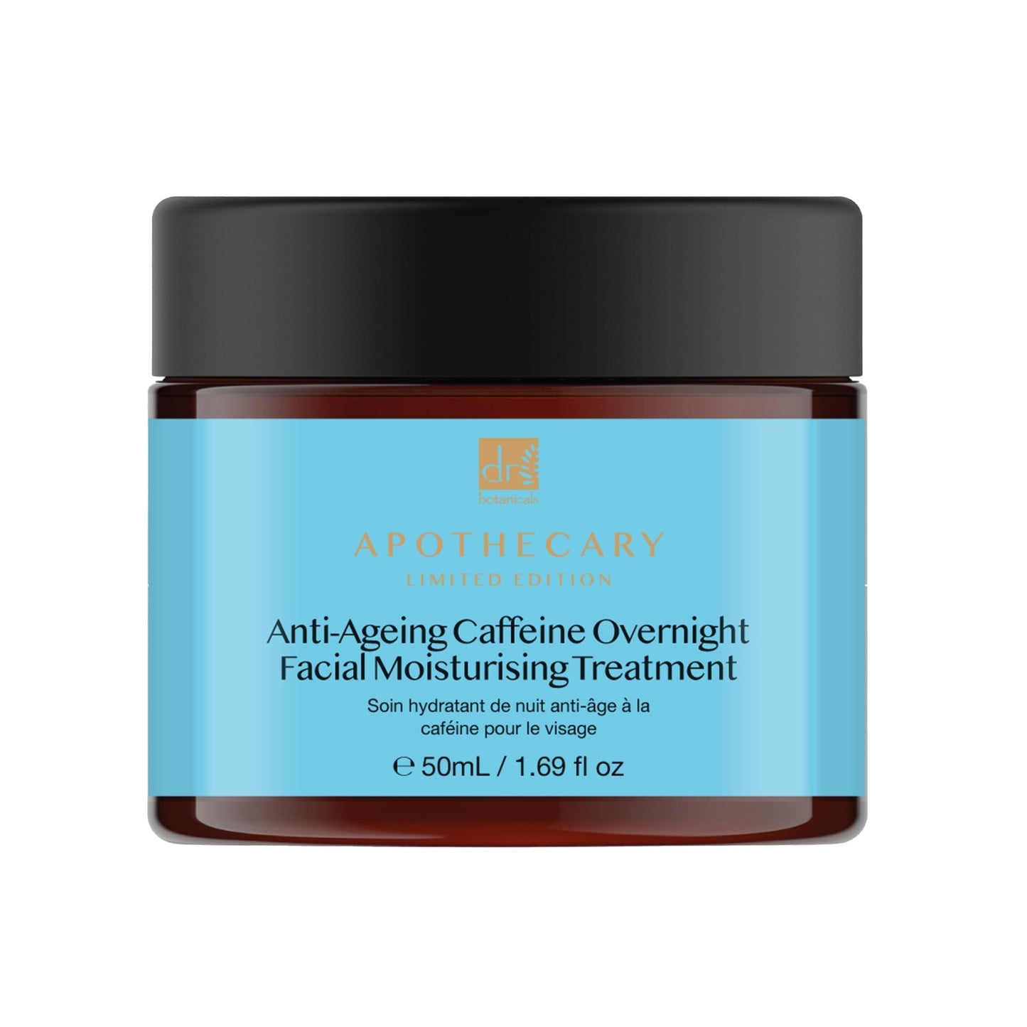 Dr Botanicals Anti - Ageing Caffeine Overnight Facial Moisturising Treatment 50ml Twin Value Savings Pack - Herbalshire Handmade Herbal Products