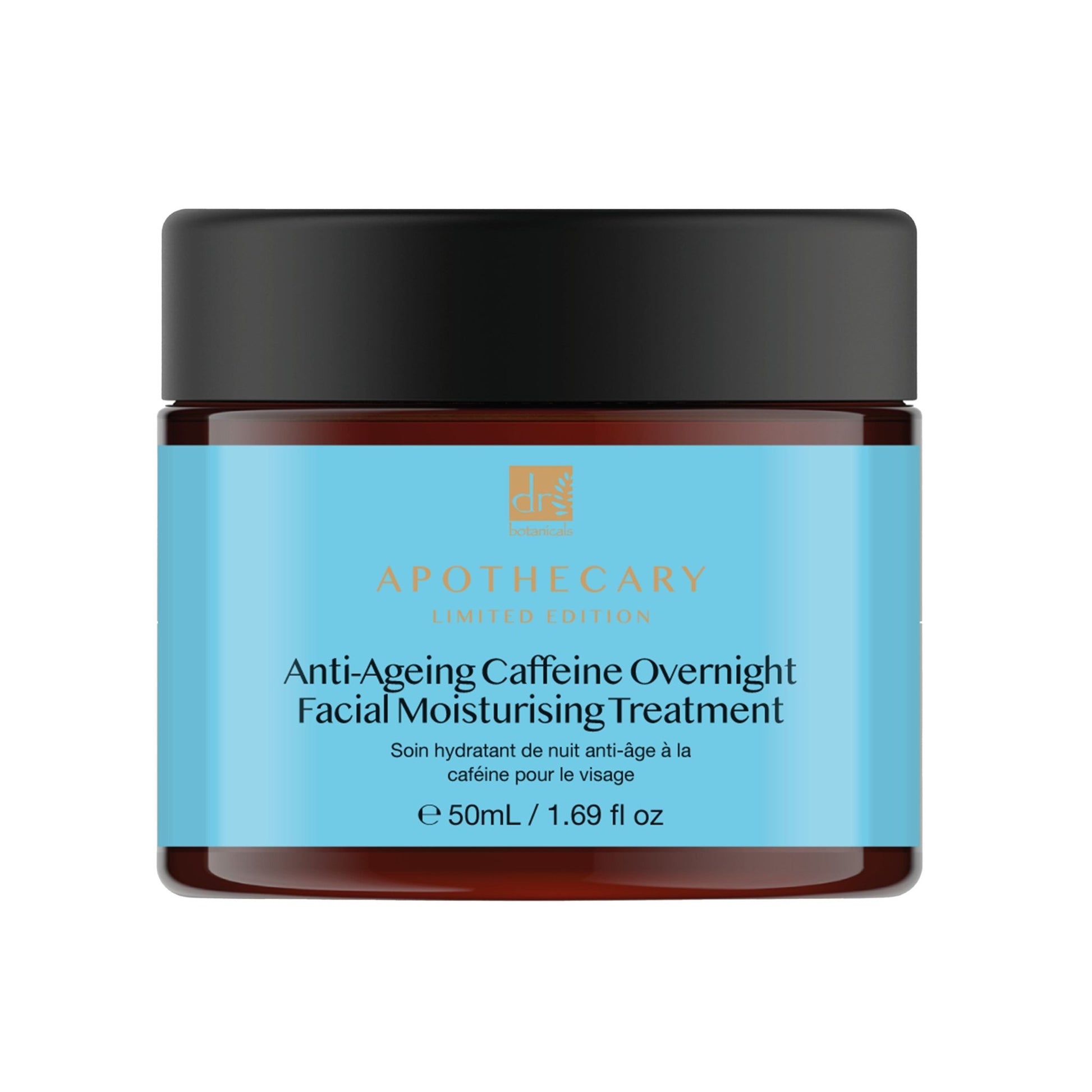 Dr Botanicals Anti - Ageing Caffeine Overnight Facial Moisturising Treatment 50ml Twin Value Savings Pack - Herbalshire Handmade Herbal Products