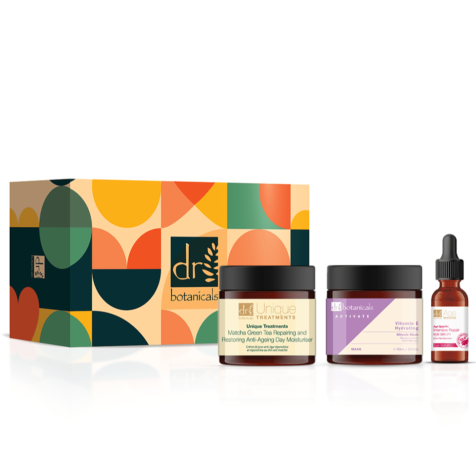 Dr Botanicals Anti - Ageing Eye Serum, Phytochemical Mask & Matcha Green Tea Day Moisturiser - Herbalshire Handmade Herbal Products