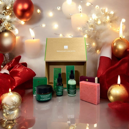Dr Botanicals Anti - Ageing Green Caviar Morning Skincare Christmas Gift Set - Herbalshire Handmade Herbal Products