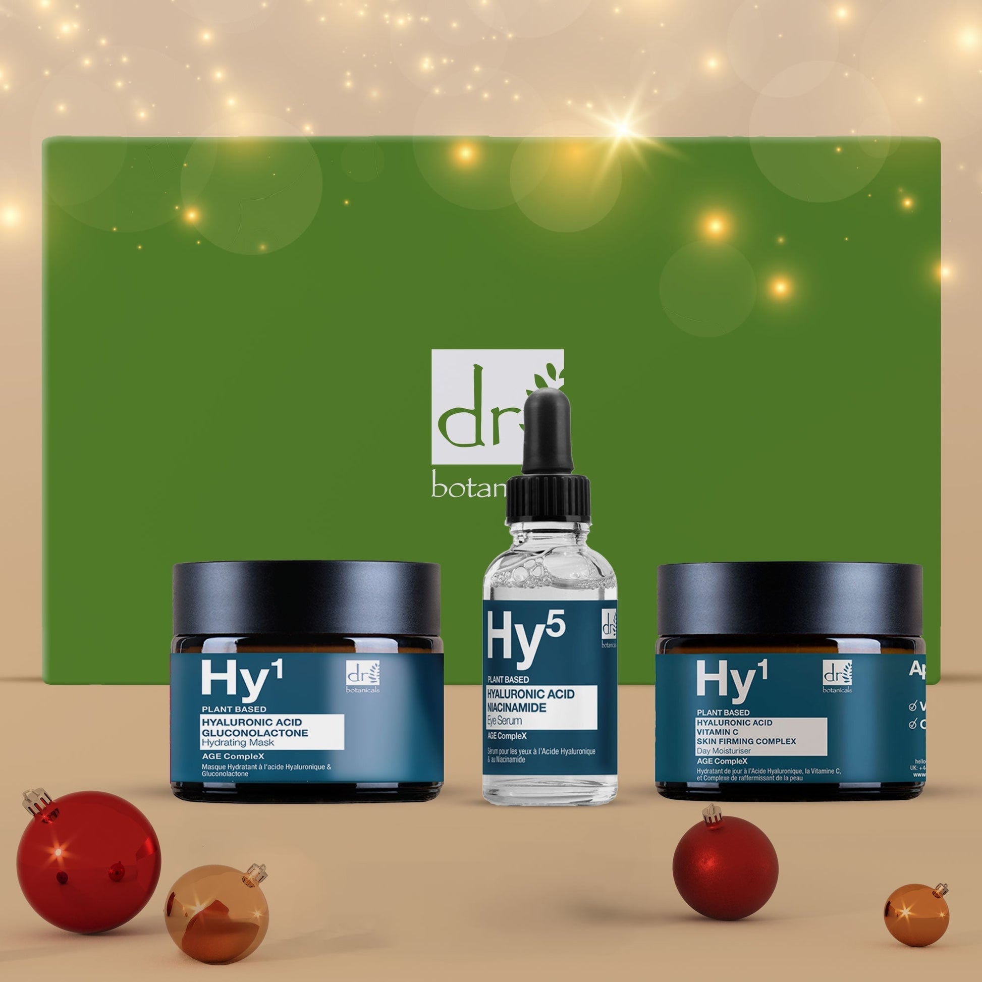 Dr Botanicals Anti - Ageing Hyaluronic Acid Skincare Gift Set - Herbalshire Handmade Herbal Products