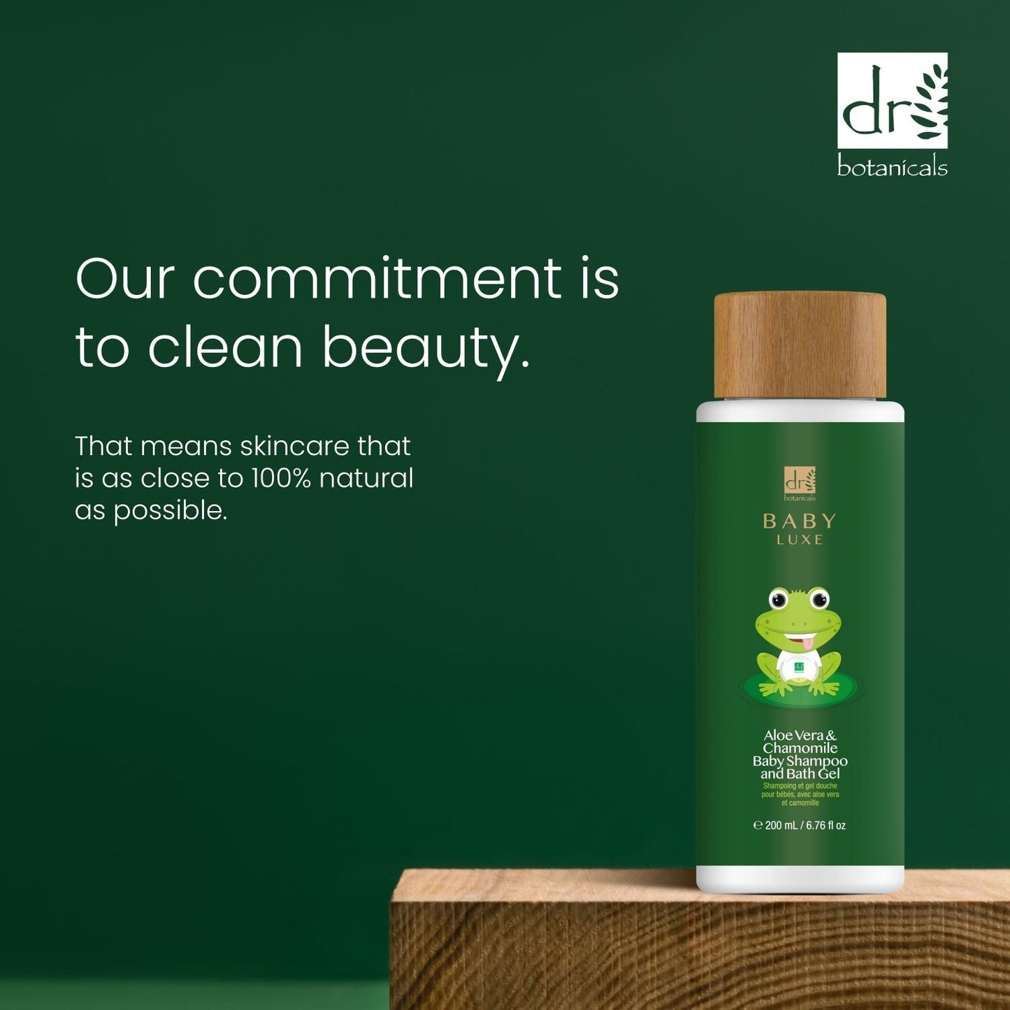 Dr Botanicals Baby Lux Aloe Vera & Chamomile Baby Shampoo & Bath Gel 200ml Twin Value Savings Pack - Herbalshire Handmade Herbal Products