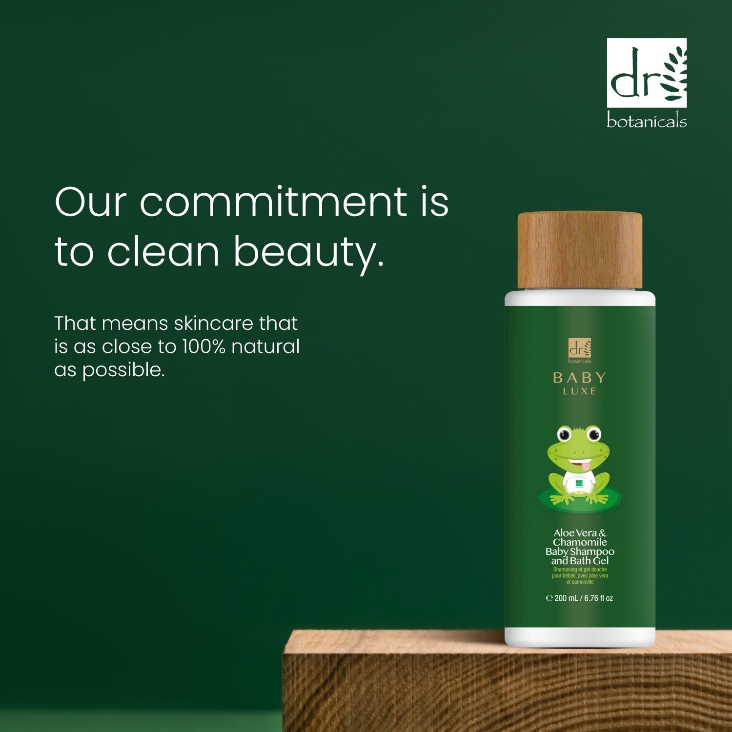 Dr Botanicals Baby Lux Aloe Vera & Chamomile Baby Shampoo & Bath Gel 200ml Twin Value Savings Pack - Herbalshire Handmade Herbal Products