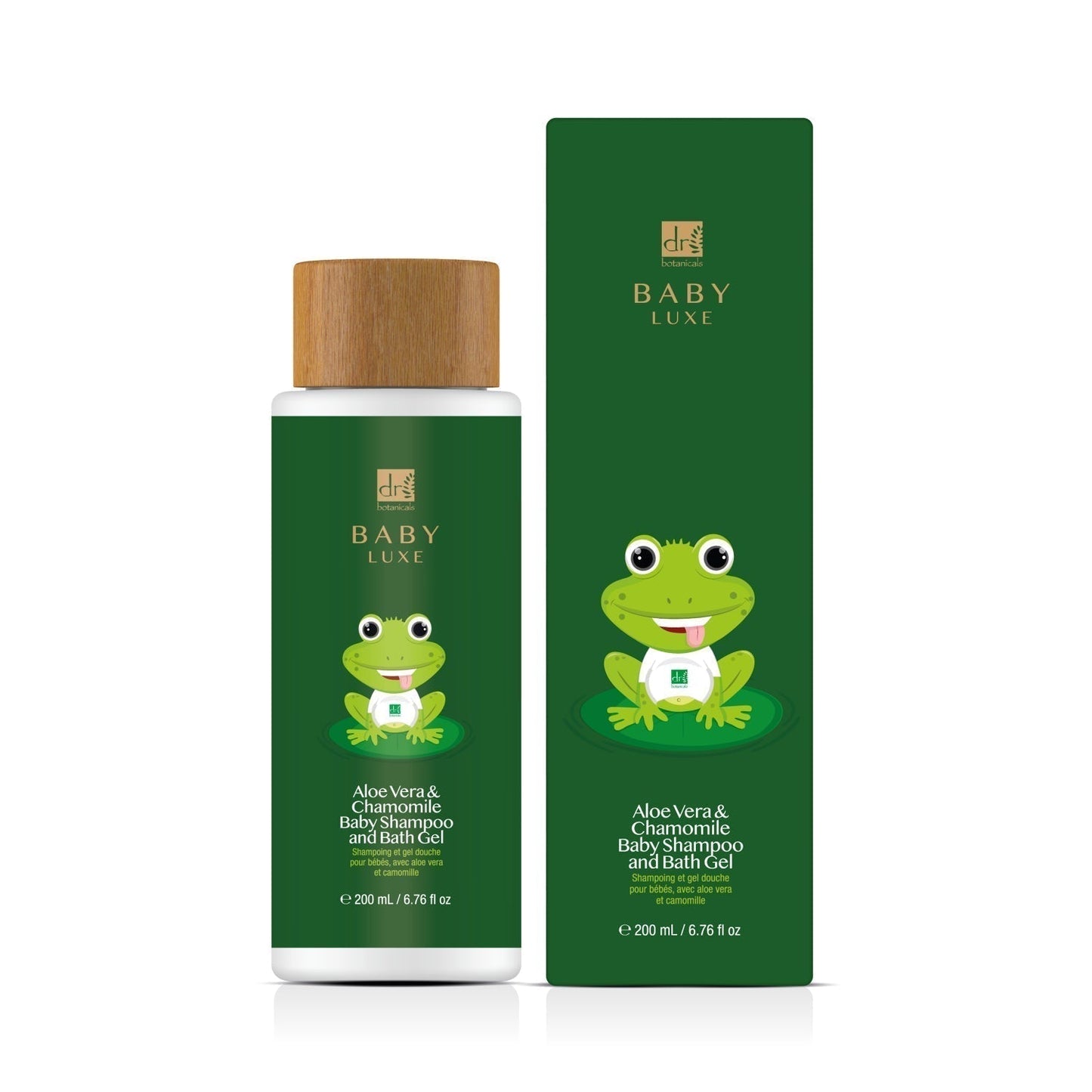 Dr Botanicals Baby Lux Aloe Vera & Chamomile Baby Shampoo & Bath Gel 200ml Twin Value Savings Pack - Herbalshire Handmade Herbal Products
