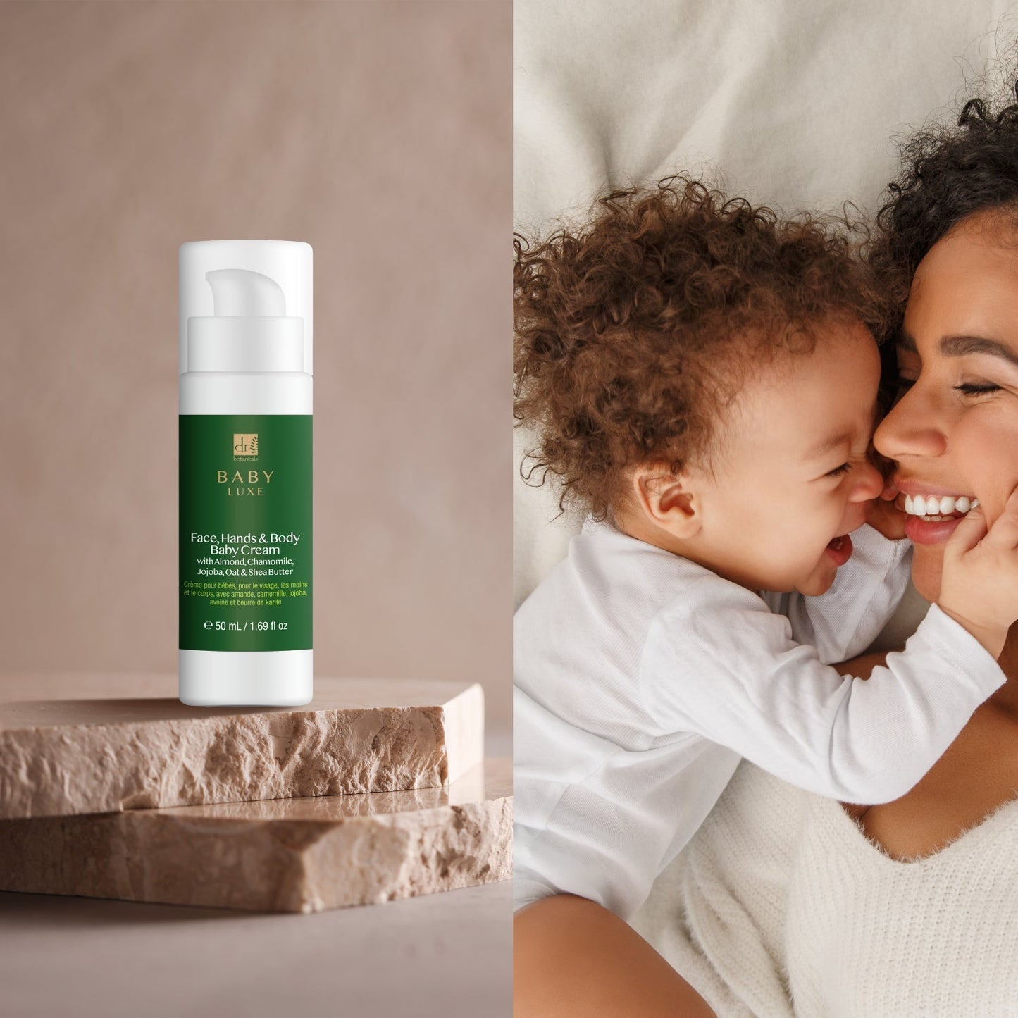 Dr Botanicals Baby Lux Face, Hands & Body Baby Cream 50ml Twin Value Savings Pack - Herbalshire Handmade Herbal Products