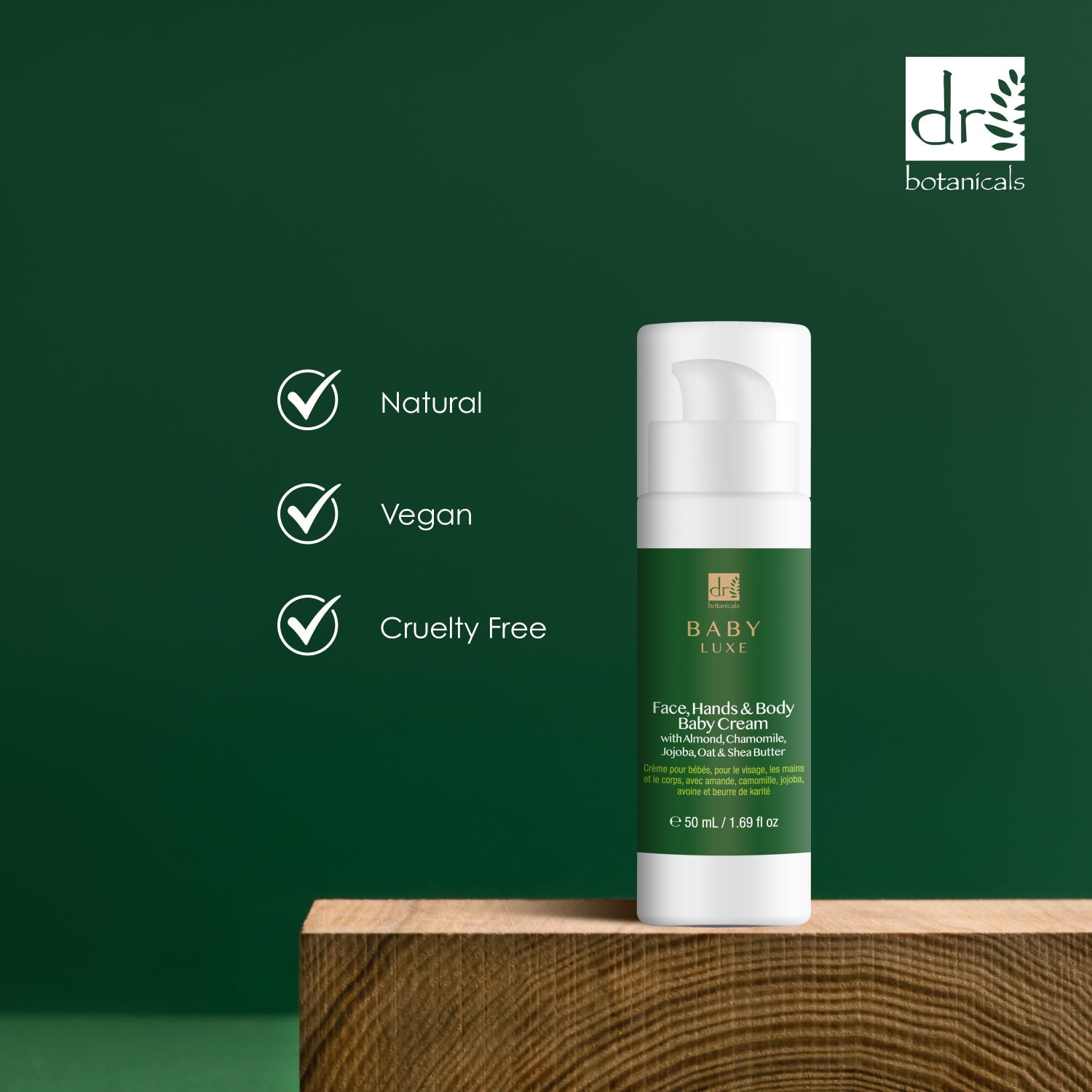 Dr Botanicals Baby Lux Face, Hands & Body Baby Cream 50ml Twin Value Savings Pack - Herbalshire Handmade Herbal Products