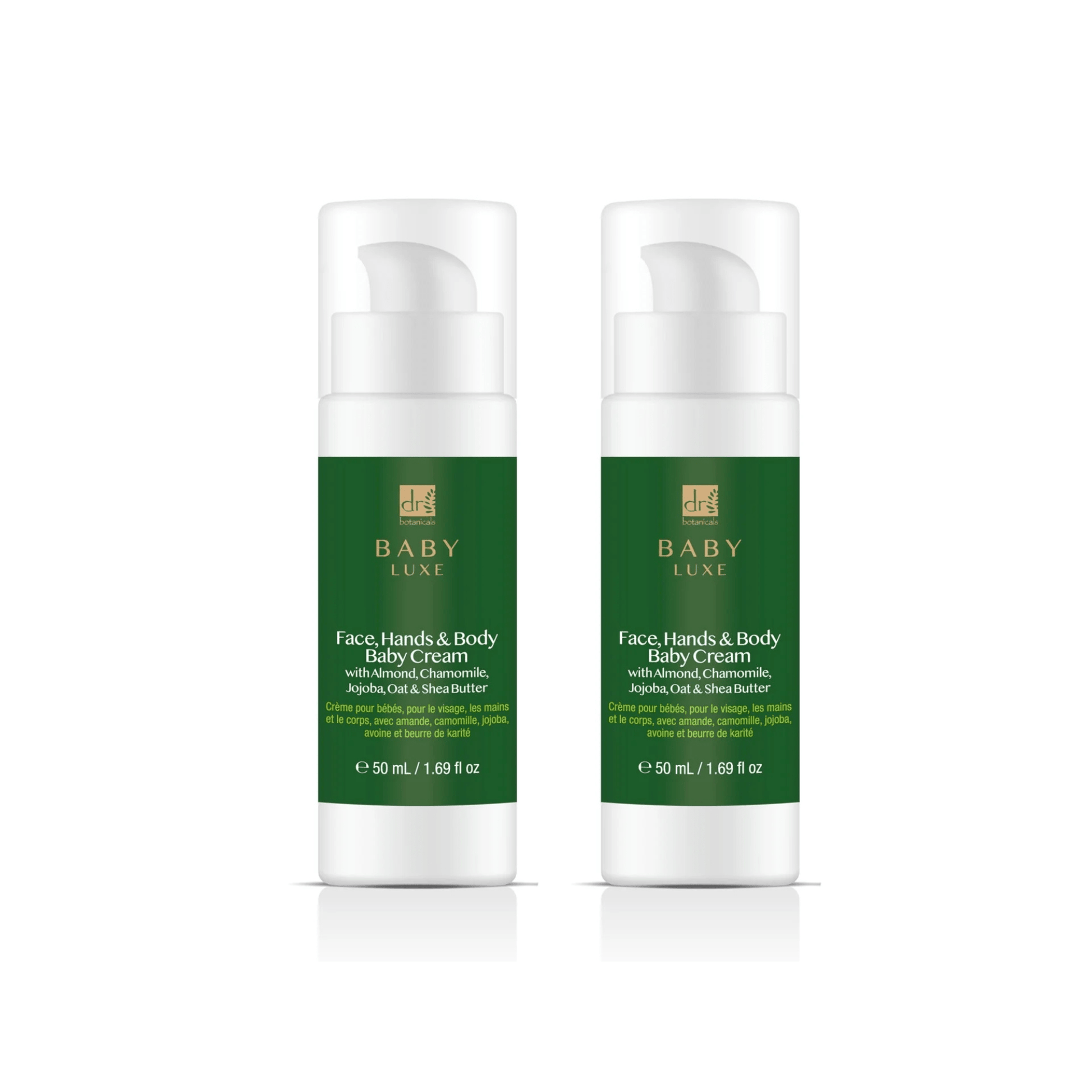 Dr Botanicals Baby Lux Face, Hands & Body Baby Cream 50ml Twin Value Savings Pack - Herbalshire Handmade Herbal Products